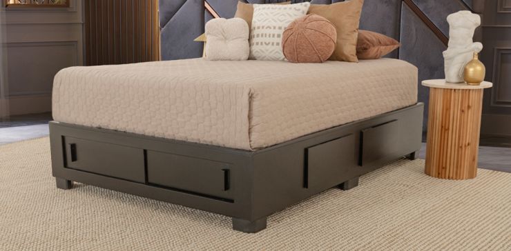Base De Cama Cajonera Matrimonial Koren Café