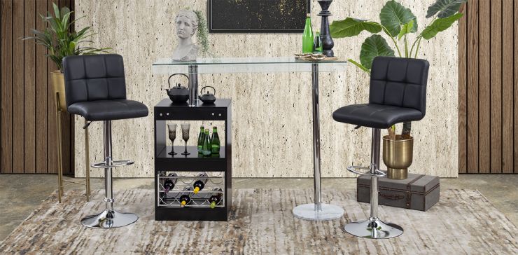 Banco Bar Spira Negro 8106