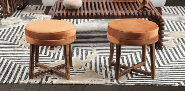 Banco Redondo Derek Terracota