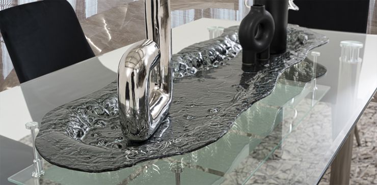 Bandeja Decorativa Cristal Zirconia Negro