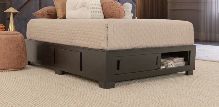 Base De Cama Cajonera Matrimonial Koren Café