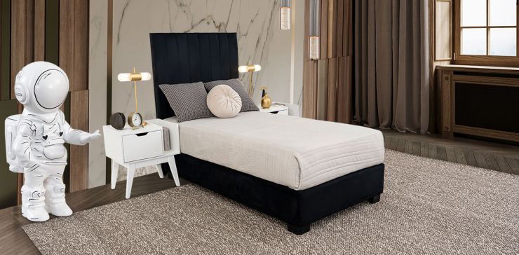 Cama Individual Megan Negro