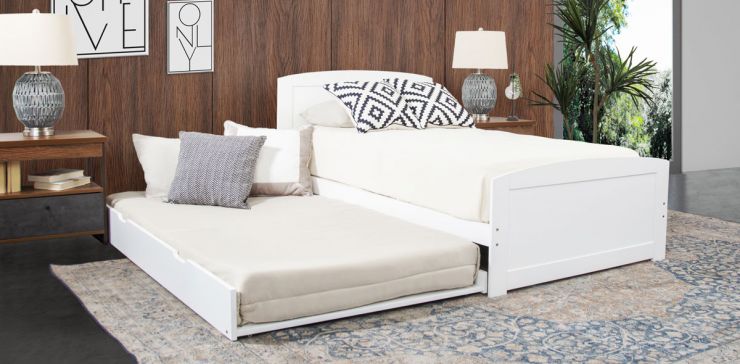 Cama Individual Con Cama Baja Tommy PL Blanco