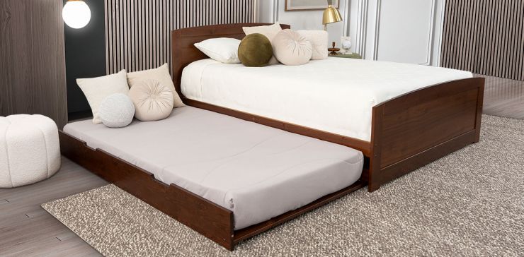 Cama Matrimonial Con Cama Baja Individual Tommy PL Café