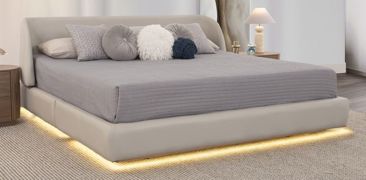Cama King Size Nova Beige