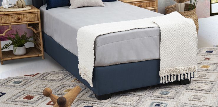 Base De Cama Individual Gianna Azul