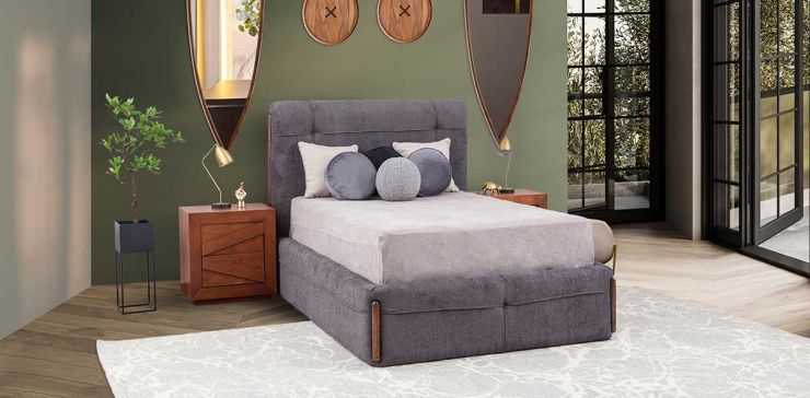 Cama Matrimonial Namora Gris