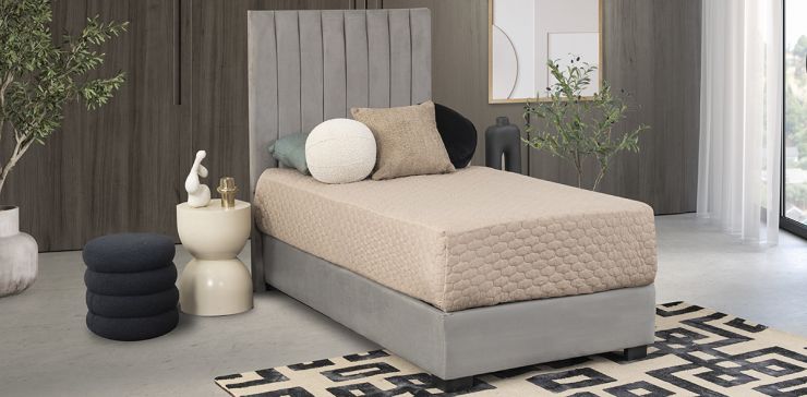 Cama Individual Megan Gris