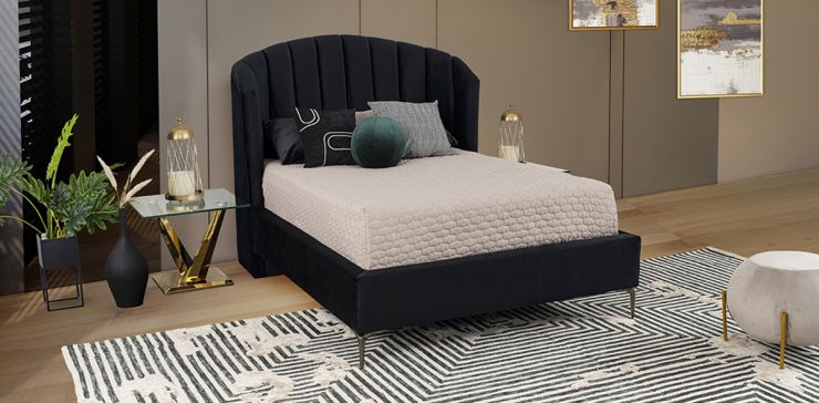 Cama Matrimonial Anika Negro