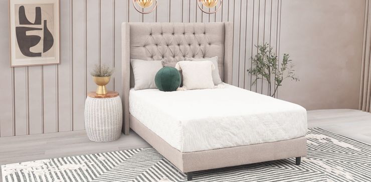 Cama Matrimonial Estela Promo Beige