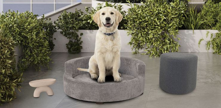 Cama Para Mascota Ronda Gris