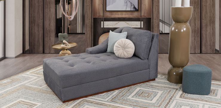 Sillón Largo Brazo Izquierdo Tifany Plus Gris Smoke