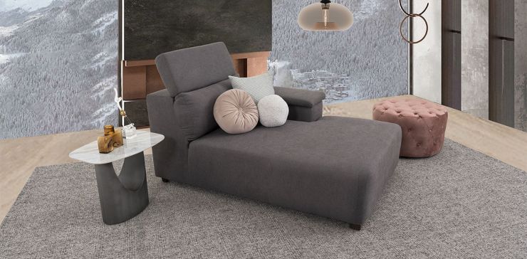 Sillón Largo Cloe CL Gris