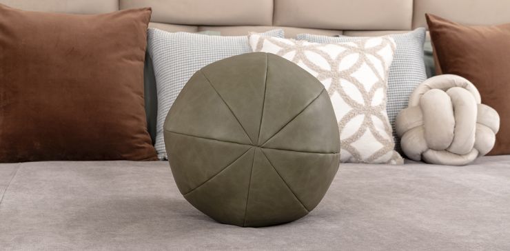 Cojín Decorativo Piel Esfera Elche Verde