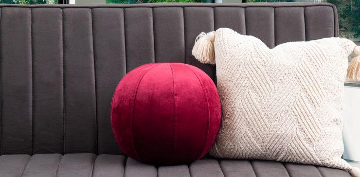 Cojín Decorativo Esfera Elche Rojo