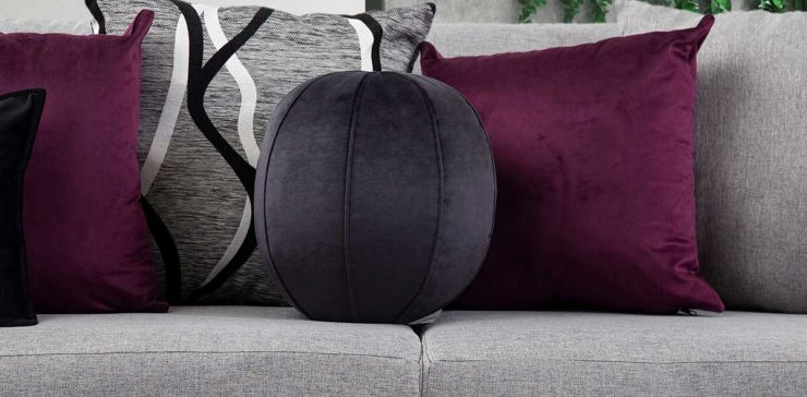 Cojín Decorativo Esfera Sorrento Negro  