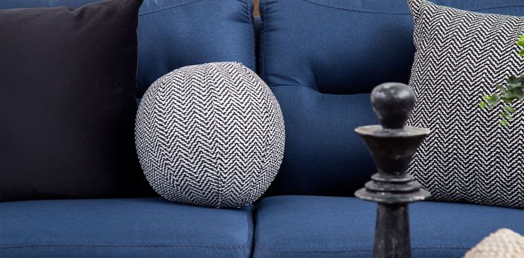 Cojín Decorativo Esfera Zun Negro