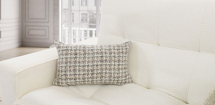Cojín Riñonera Decorativo Nepal Star Marfil Beige