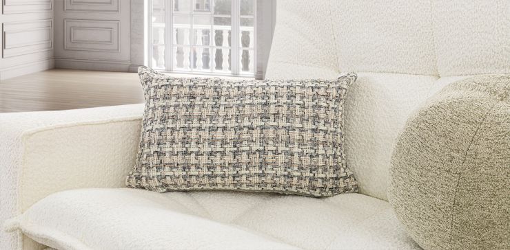 Cojín Riñonera Decorativo Nepal Star Marfil Beige