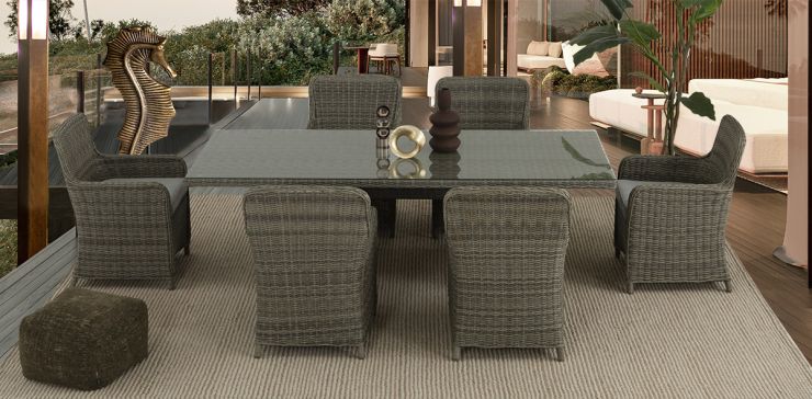 Comedor Sicily Gris 7 Piezas