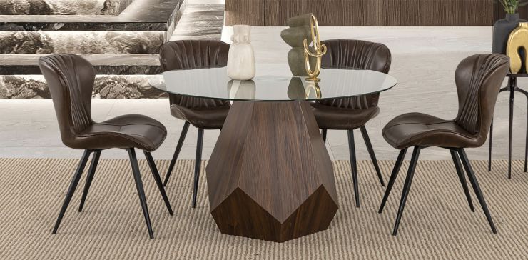 Comedor De Cristal Ceiba Café 5 Piezas