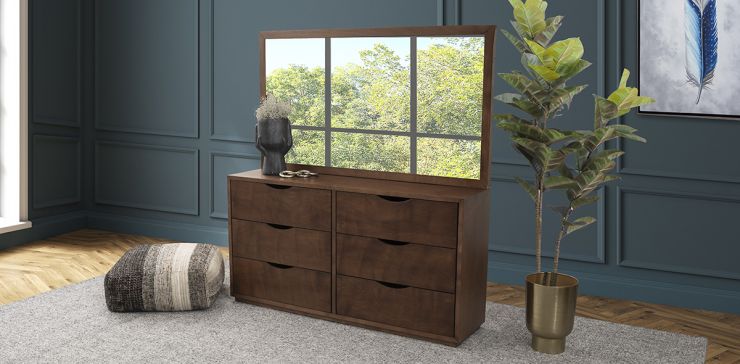 Cómoda Con Espejo Mónaco Café