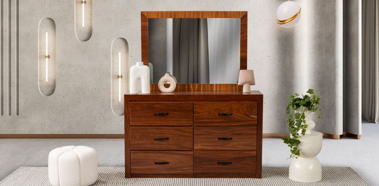 Cómoda Con Espejo Singapur PL Café