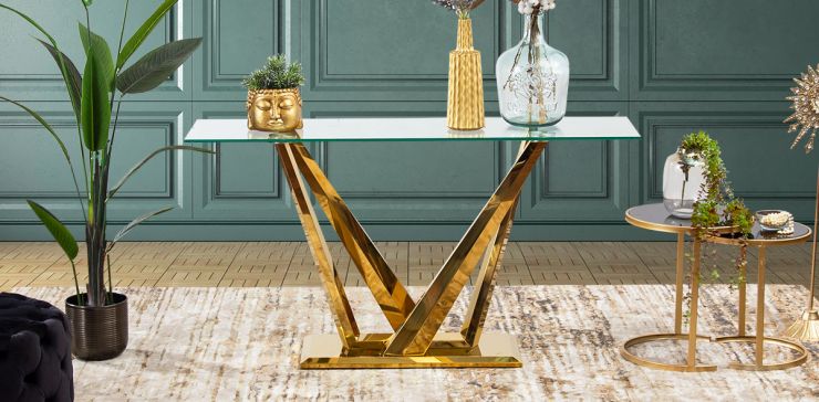 Consola Rectangular Royal Gold LV