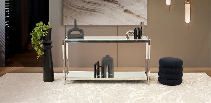 Consola Rectangular Exton Plata