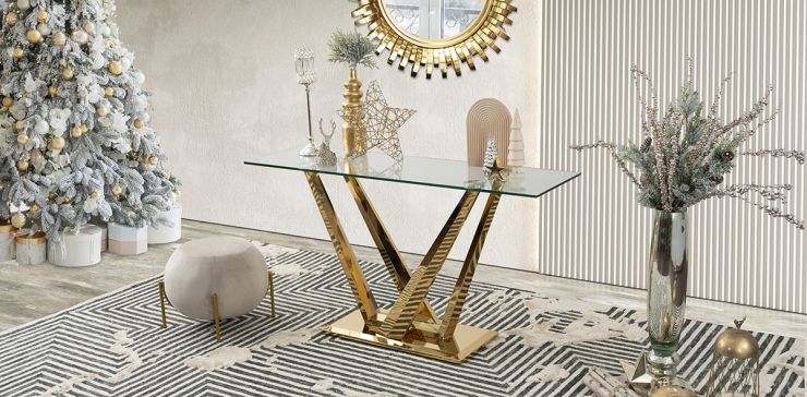 Consola Rectangular Royal Gold LV