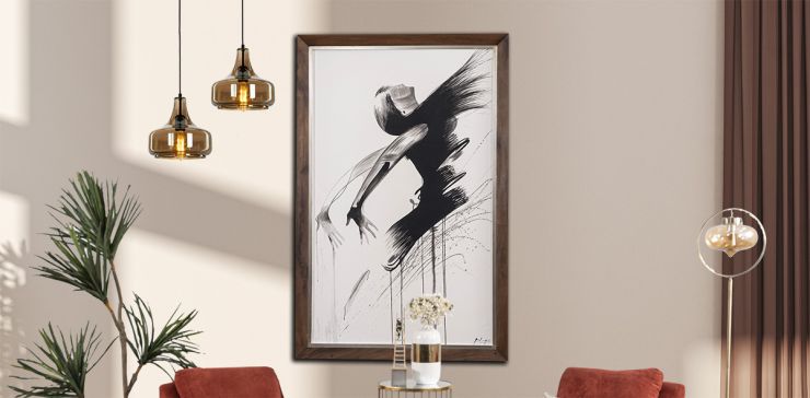 Cuadro Decorativo Parota Bailarina Plata