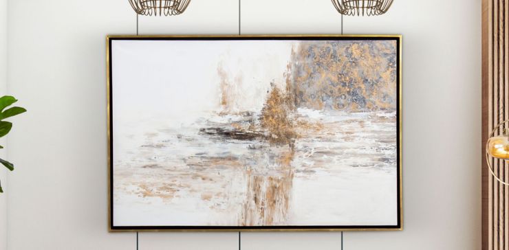 Cuadro Decorativo 180X120 Cm Crystal Blanco