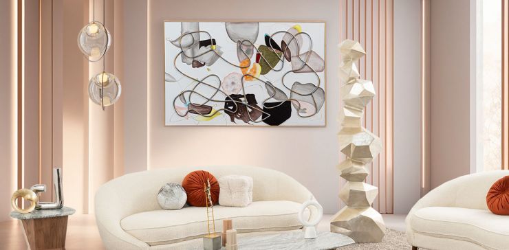 Cuadro Decorativo Trazo Blanco