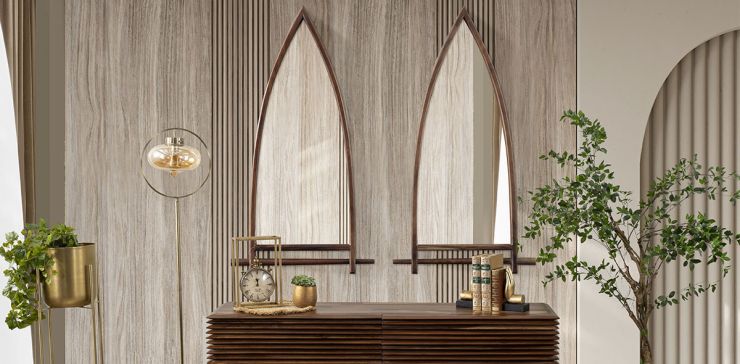 Juego De Espejos Decorativos Parota Arsary Café