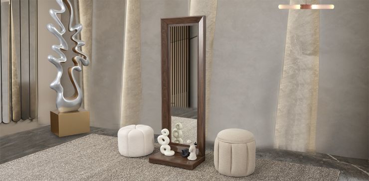 Espejo Vertical Balandra CL Café Nogal