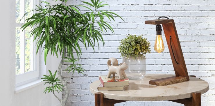 Lámpara de Mesa con Foco Decorativo Dany Parota