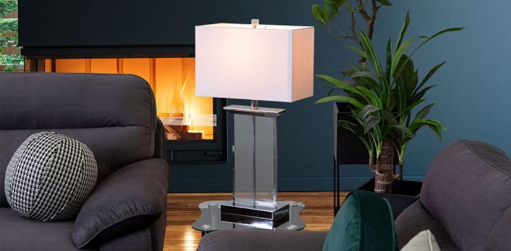 Lámpara De Mesa Grecia Plata AM140