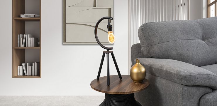 Lámpara De Mesa Asti Negro