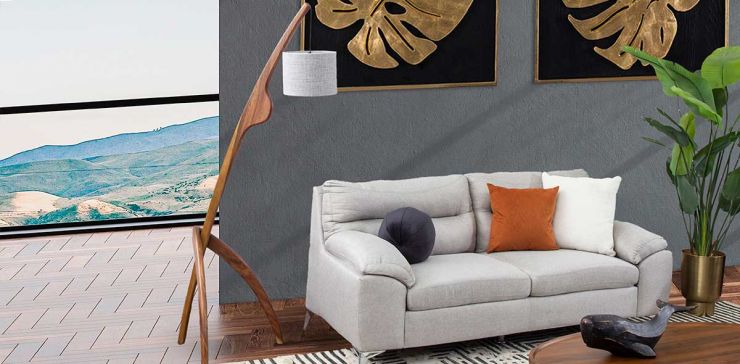 Lámpara De Piso Osma Beige