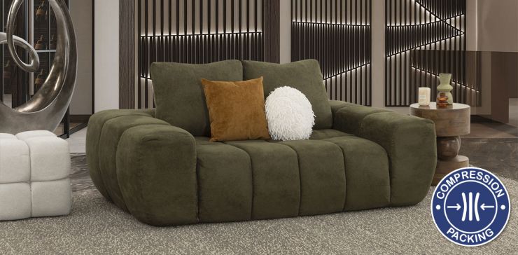 Sofá 2 Plazas Divano Verde
