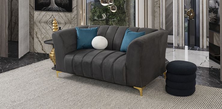 Sofá 2 Plazas Emma Gris 