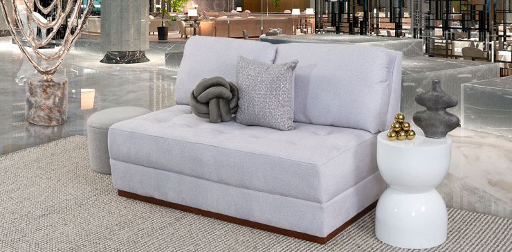 Sofá 2 Plazas Sin Brazos Tifany Plus Blanco