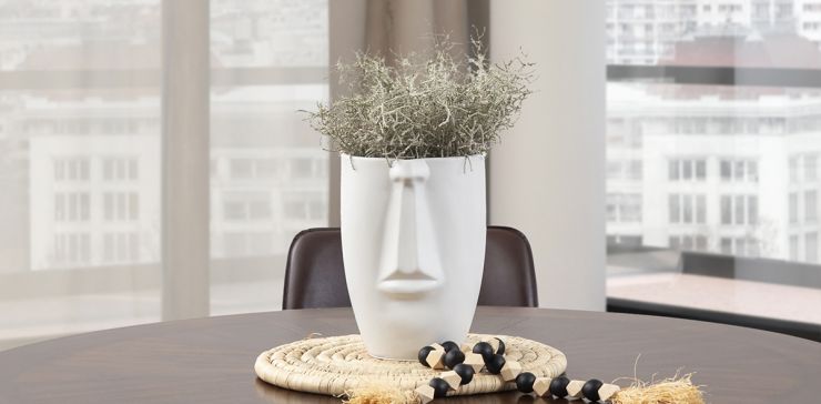 Maceta Grande Calvin Blanco