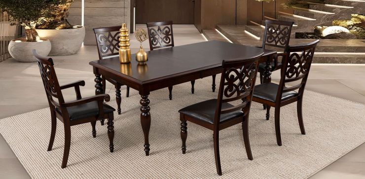 Comedor Con Extensión Varsovia Pl Café 7 Piezas