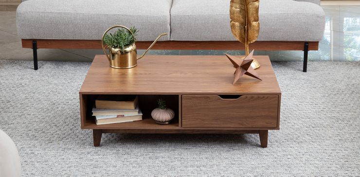 Mesa De Centro Con Cajones Brunei