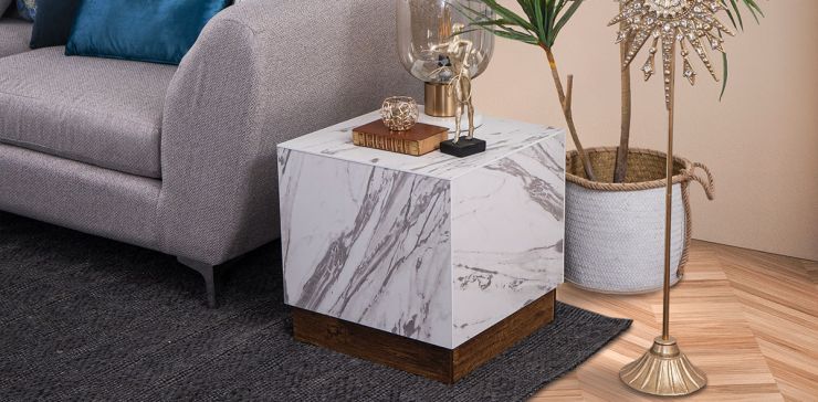 Mesa Lateral  Birmania Blanco
