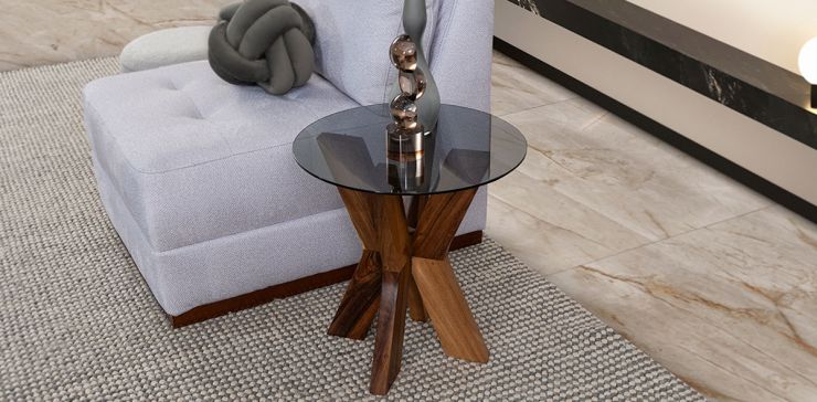 Mesa Lateral Parota Ovalada Lugo Café