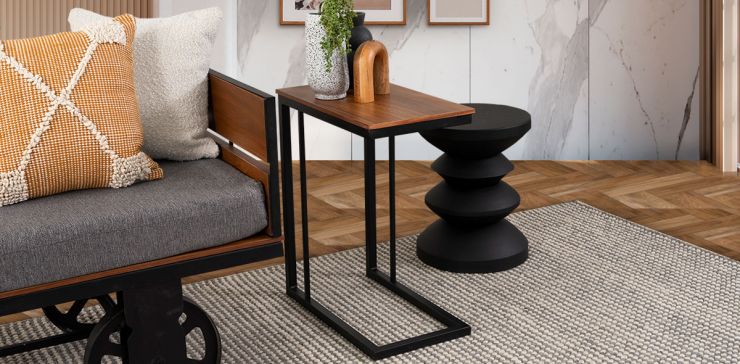 Mesa Lateral Rectangular Tammy Café