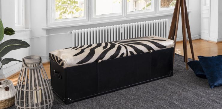 Pie De Cama Piel Gales Negro