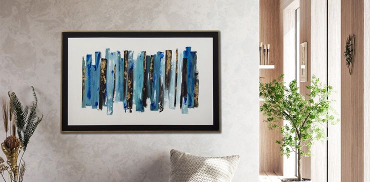 Pintura Al Oleo Wall Tela Azul